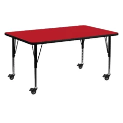 Flash Furniture Mobile 24''W X 60''L Rectangular HP Laminate Activity Table - Height Adjustable Short Legs 5 Flash Furniture Mobile 24''W X 60''L Rectangular HP Laminate Activity Table - Height Adjustable Short Legs -Flash Furniture Sales Store GUEST 00829f92 1528 412e b5f3 27e1800d476e