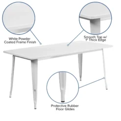 Flash Furniture Commercial Grade 31.5" X 63" Rectangular Metal Indoor-Outdoor Table 22 Flash Furniture Commercial Grade 31.5" X 63" Rectangular Metal Indoor-Outdoor Table -Flash Furniture Sales Store GUEST 01e389db 6817 43e4 8b4c 8846cbbef419