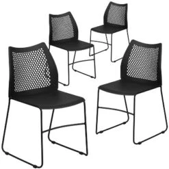 Flash Furniture 4 Pack HERCULES Series 661 Lb. Capacity Stack Chair With Air-Vent Back And Powder Coated Sled Base -Flash Furniture Sales Store GUEST 01e3d31a 7906 4aa4 bd2f 825ba98ab7db