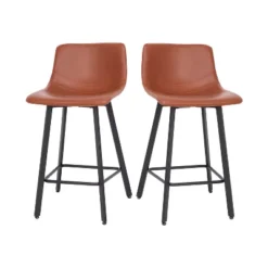 Flash Furniture Caleb Modern Armless 24 Inch Counter Height Stools Commercial Grade With Footrests And Matte Metal Frames, Set Of 2 -Flash Furniture Sales Store GUEST 030ff337 ff68 4d6c 9181 a955c2db49f8