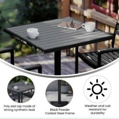 Flash Furniture Outdoor Patio Bistro Dining Table With Faux Teak Poly Slats 12 Flash Furniture Outdoor Patio Bistro Dining Table With Faux Teak Poly Slats -Flash Furniture Sales Store GUEST 03d0af9d 98be 4bcc 8735 310820fc0498