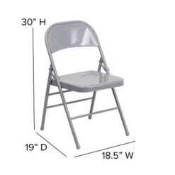 Flash Furniture 2 Pack HERCULES Series Triple Braced & Double Hinged Metal Folding Chair -Flash Furniture Sales Store GUEST 04095526 8a46 474d 9ba1 393a0a058728