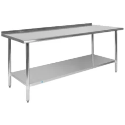 Flash Furniture Stainless Steel 18 Gauge Prep And Work Table With 1.5" Backsplash And Undershelf, NSF -Flash Furniture Sales Store GUEST 04132c49 e480 4ed4 a1b9 27a650009fc2