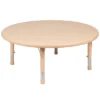 Flash Furniture 45" Round Plastic Height Adjustable Activity Table Set With 4 Chairs