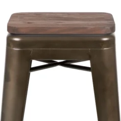 Flash Furniture 30" High Metal Indoor Bar Stool With Wood Seat - Stackable Set Of 4 -Flash Furniture Sales Store GUEST 04737cb0 01c1 4020 adaf ffa99b15f27d