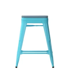 Flash Furniture Cierra Set Of 4 Commercial Grade 24" High Backless Metal Indoor Counter Height Stools With All-Weather Poly Resin Seats -Flash Furniture Sales Store GUEST 04c4c0a3 716d 49dc 942f de41c41989db