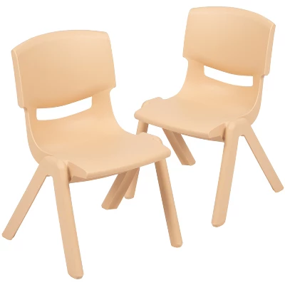 Flash Furniture 2 Pack Plastic Stackable School Chair With 12" Seat Height 1 Flash Furniture 2 Pack Plastic Stackable School Chair With 12" Seat Height