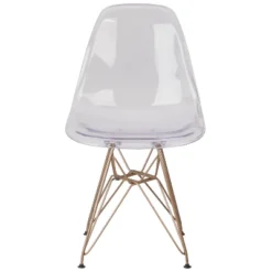 Flash Furniture Elon Series Ghost Chair With Gold Metal Base -Flash Furniture Sales Store GUEST 05cd1699 5a75 4f68 b9ee c1ba906a9c72
