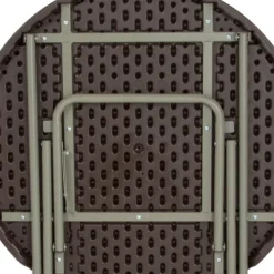 Flash Furniture 2.6-Foot Round Brown Rattan Plastic Folding Table -Flash Furniture Sales Store GUEST 075dd15b a0e2 412f 8b21 0c21be01f248