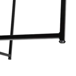 Flash Furniture Greenwich Collection End Table - Modern Clear Glass Accent Table With Crisscross Matte Black Frame -Flash Furniture Sales Store GUEST 07d002f5 ece3 44a7 a4fc 709510e2bf01