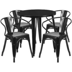 Flash Furniture Commercial Grade 30" Round Metal Indoor-Outdoor Table Set With 4 Arm Chairs 9 Flash Furniture Commercial Grade 30" Round Metal Indoor-Outdoor Table Set With 4 Arm Chairs -Flash Furniture Sales Store GUEST 07d5211f eb1b 422e 9ade c4b068613bd3