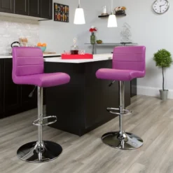 Flash Furniture Contemporary Vinyl Adjustable Height Barstool With Rolled Seat And Chrome Base -Flash Furniture Sales Store GUEST 0870c881 dc6a 453a 994a af287c318005