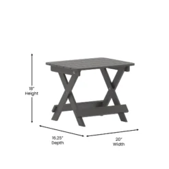 Flash Furniture Halifax Outdoor Folding Side Table, Portable All-Weather HDPE Adirondack Side Table -Flash Furniture Sales Store GUEST 099c54bb e56b 496d 97ab c096d38aa879