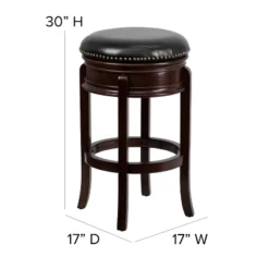 Flash Furniture 29'' High Backless Wood Barstool With Carved Apron And LeatherSoftSoft Swivel Seat -Flash Furniture Sales Store GUEST 0c3e7c05 7bb6 45e4 a370 1da4149ba6a7