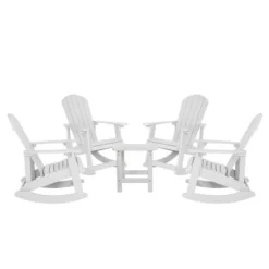 Flash Furniture Set Of 4 Savannah All-Weather Poly Resin Wood Adirondack Rocking Chairs With Side Table 21 Flash Furniture Set Of 4 Savannah All-Weather Poly Resin Wood Adirondack Rocking Chairs With Side Table -Flash Furniture Sales Store GUEST 0c7d2453 ce83 4d49 9112 c03f37eee043