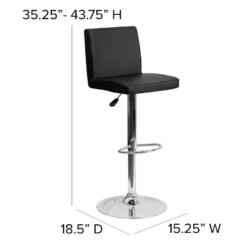 Flash Furniture Contemporary Vinyl Adjustable Height Barstool With Panel Back And Chrome Base -Flash Furniture Sales Store GUEST 0ec6dfca 5bea 4a1f 97c2 d9baf3d1effa