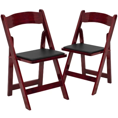 Flash Furniture 2 Pack HERCULES Series Wood Folding Chair With Vinyl Padded Seat 13 Flash Furniture 2 Pack HERCULES Series Wood Folding Chair With Vinyl Padded Seat - Image 13
