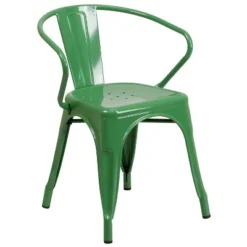 Flash Furniture Commercial Grade Metal Indoor-Outdoor Chair With Arms -Flash Furniture Sales Store GUEST 0ffd9eb3 e769 4d18 a505 ac40698c04b5