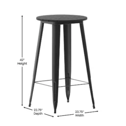 Flash Furniture Declan Commercial Indoor/Outdoor Bar Top Table, 23.75" Round All Weather Poly Resin Top With Steel Base -Flash Furniture Sales Store GUEST 112aaa5a f5fc 4417 bd69 815bed297942