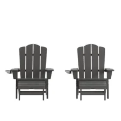 Flash Furniture Newport HDPE Adirondack Chair With Cup Holder And Pull Out Ottoman, All-Weather HDPE Indoor/Outdoor Lounge Chair -Flash Furniture Sales Store GUEST 116fd99d 2e05 483f a709 17ae1588fa86