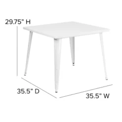 Flash Furniture Commercial Grade 35.5" Square Metal Indoor-Outdoor Table -Flash Furniture Sales Store GUEST 11b41f8f 3c6b 416a 8d36 2a817bb9c5c6