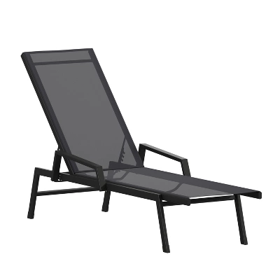 Flash Furniture Brazos Adjustable Chaise Lounge Chair With Arms, All-Weather Outdoor Five-Position Recliner 11 Flash Furniture Brazos Adjustable Chaise Lounge Chair With Arms, All-Weather Outdoor Five-Position Recliner - Image 11