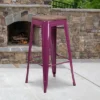 Flash Furniture 30" High Backless Barstool With Square Wood Seat