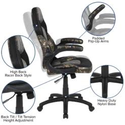 Flash Furniture Gaming Desk And Racing Chair Set With Cup Holder, Headphone Hook And Removable Mouse Pad Top - 2 Wire Management Holes -Flash Furniture Sales Store GUEST 15b1e7ee 35ee 49c4 9b7c c17606d67966