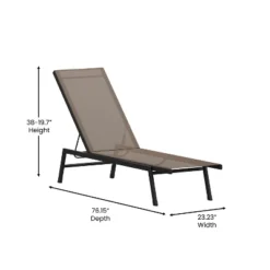 Flash Furniture Brazos Adjustable Chaise Lounge Chair, All-Weather Outdoor Five-Position Recliner -Flash Furniture Sales Store GUEST 164389a9 9f09 4b60 895e 22394550dcad