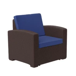 Flash Furniture Seneca Faux Rattan Chair With All-Weather Cushion -Flash Furniture Sales Store GUEST 16e943fc 948a 4afd ab13 a99ddb1a046b