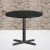 Flash Furniture 36'' Round Laminate Table Top With 30'' X 30'' Table Height Base