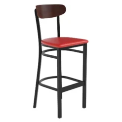 Flash Furniture Wright Commercial Grade Barstool With 500 LB. Capacity Steel Frame, Solid Wood Seat, And Boomerang Back -Flash Furniture Sales Store GUEST 1b56ec0f e9d7 4fdc 8b36 7f39d9bd49ea