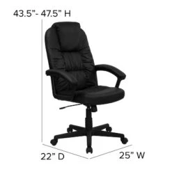 Flash Furniture Hansel High Back Black LeatherSoft Executive Swivel Office Chair With Arms -Flash Furniture Sales Store GUEST 1bff7b3e 1cf7 4fb5 bd07 4381b84cfdb7