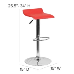 Flash Furniture Contemporary Vinyl Adjustable Height Barstool With Solid Wave Seat And Chrome Base -Flash Furniture Sales Store GUEST 1c6f37fc a167 4c52 a818 72b67c429860