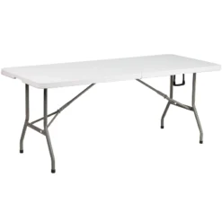 Flash Furniture 6-Foot Bi-Fold Plastic Banquet And Event Folding Table With Carrying Handle -Flash Furniture Sales Store GUEST 1eb91e04 2859 40e8 86bb 069d41477fa4