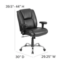 Flash Furniture HERCULES Series Big & Tall 400 Lb. Rated Black LeatherSoft Ergonomic Task Office Chair With Chrome Base And Adjustable Arms 11 Flash Furniture HERCULES Series Big & Tall 400 Lb. Rated Black LeatherSoft Ergonomic Task Office Chair With Chrome Base And Adjustable Arms -Flash Furniture Sales Store GUEST 1ec88671 1ecb 41b2 b9ba d727b5cd4547