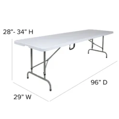 Flash Furniture 8-Foot Height Adjustable Bi-Fold Granite White Plastic Banquet And Event Folding Table With Carrying Handle -Flash Furniture Sales Store GUEST 1f1aba2f 8150 47c8 a8a7 5bf2aedf1b2f