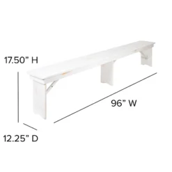Flash Furniture HERCULES Series 8' X 12'' Solid Pine Folding Farm Bench With 3 Legs -Flash Furniture Sales Store GUEST 1f1e51f3 c715 4e8e 95f8 3143c3e124e8
