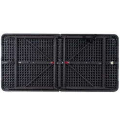 Flash Furniture 4-Foot Height Adjustable Bi-Fold Dark Gray Plastic Folding Table With Carrying Handle -Flash Furniture Sales Store GUEST 1f50ac19 0641 47b8 84d0 0a73c8c1de48