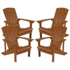 Flash Furniture Set Of 4 Charlestown All-Weather Poly Resin Wood Adirondack Chairs -Flash Furniture Sales Store GUEST 1fee2ddb 20f0 4a6a 8494 210d4b1e0ab8