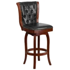 Flash Furniture 30'' High Wood Barstool With Button Tufted Back And LeatherSoft Swivel Seat -Flash Furniture Sales Store GUEST 20075a61 9203 4c96 964c 407cc21b30e5