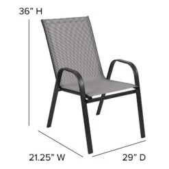 Flash Furniture 5 Piece Outdoor Patio Dining Set - Tempered Glass Patio Table, 4 Flex Comfort Stack Chairs -Flash Furniture Sales Store GUEST 2111d8ec c32b 466e 9988 1813abdfdd9e