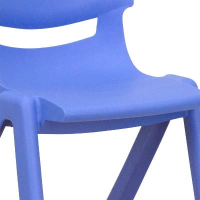 Flash Furniture 4 Pack Plastic Stackable School Chair With 12'' Seat Height 4 Flash Furniture 4 Pack Plastic Stackable School Chair With 12'' Seat Height - Image 4