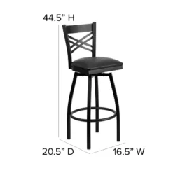 Flash Furniture Black ''X'' Back Swivel Metal Barstool -Flash Furniture Sales Store GUEST 224b0d4b 2b69 4cbc a1fc b86f95efd1eb