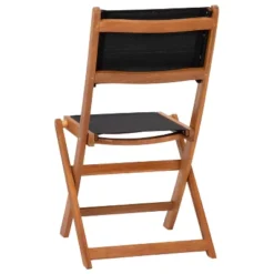 Flash Furniture 2PK All-Weather Acacia Wood Folding Bistro Chairs-Mesh Back/Seat-Natural/Black -Flash Furniture Sales Store GUEST 23237144 4616 4a78 bbc0 ed3e0e44667c