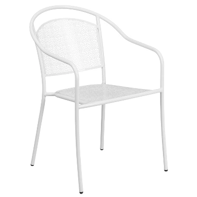 Flash Furniture Commercial Grade Indoor-Outdoor Steel Patio Arm Chair With Round Back 15 Flash Furniture Commercial Grade Indoor-Outdoor Steel Patio Arm Chair With Round Back - Image 15