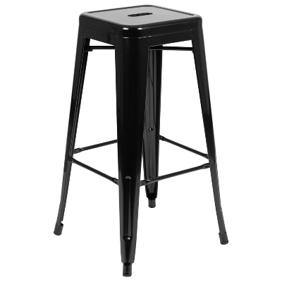 Flash Furniture 30" High Metal Indoor Bar Stool - Stackable Set Of 4 10 Flash Furniture 30" High Metal Indoor Bar Stool - Stackable Set Of 4 - Image 10