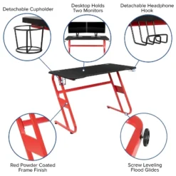 Flash Furniture Gaming Ergonomic Desk With Cup Holder And Headphone Hook 18 Flash Furniture Gaming Ergonomic Desk With Cup Holder And Headphone Hook -Flash Furniture Sales Store GUEST 23dfaae5 f375 4128 91b9 6dfbc3b6e13e