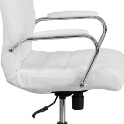 Flash Furniture Whitney Mid-Back White LeatherSoft Executive Swivel Office Chair With Chrome Frame And Arms - Set Of 4 -Flash Furniture Sales Store GUEST 24d980b6 b275 4c98 a8e7 ada070f9f413