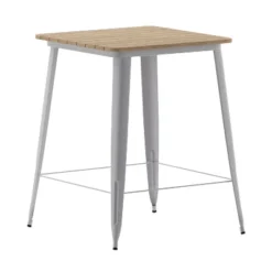 Flash Furniture Declan Commercial Indoor/Outdoor Bar Top Table, 31.5" Square All Weather Poly Resin Top With Steel Base -Flash Furniture Sales Store GUEST 26712611 4c5b 4550 a23f 218143df4c43